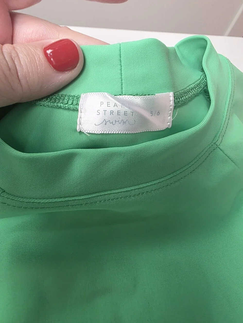 Pearl Street Swim Neon Green Long Sleeve Rash Guard Size 5/6